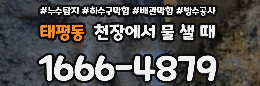 태평동 천장에서 물 샐 때