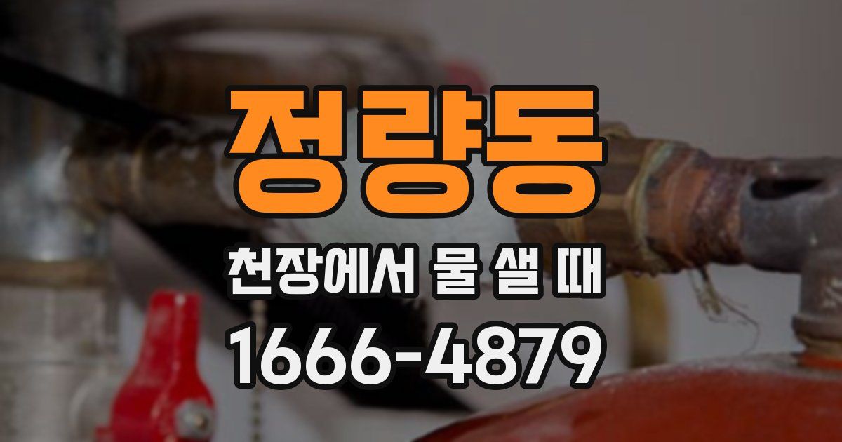 정량동 천장에서 물 샐 때