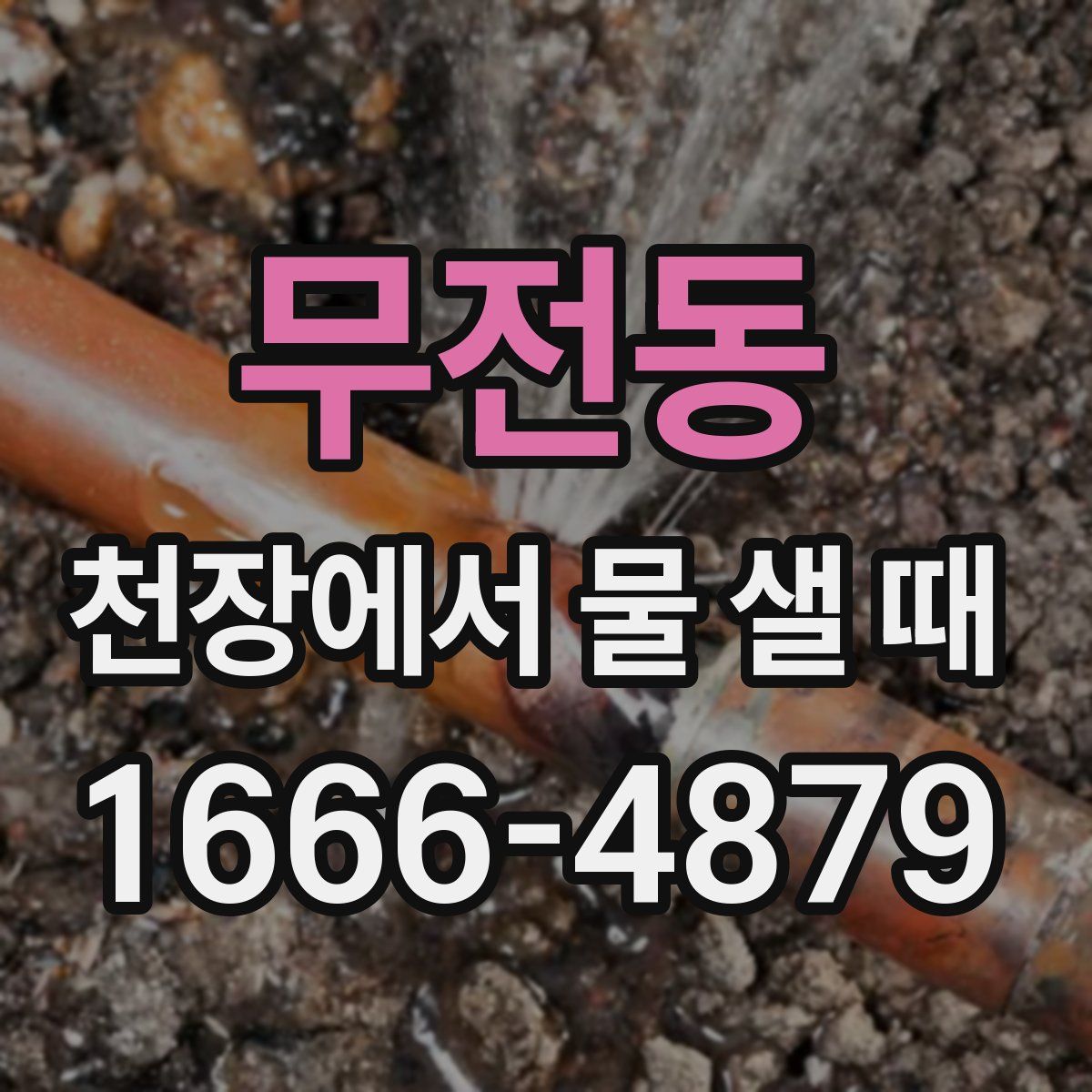 무전동 천장에서 물 샐 때