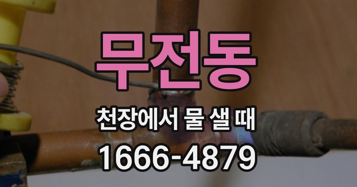 무전동 천장에서 물 샐 때