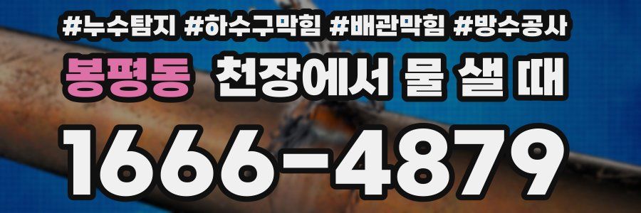 봉평동 천장에서 물 샐 때