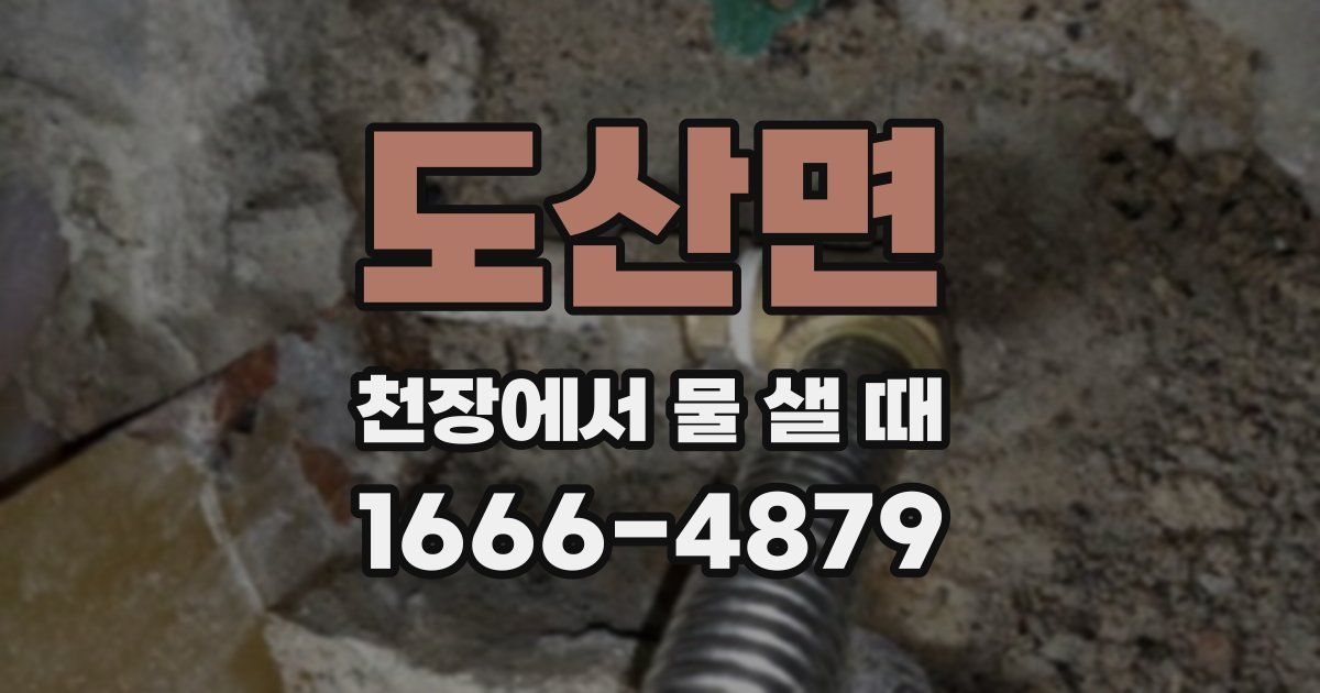 도산면 천장에서 물 샐 때