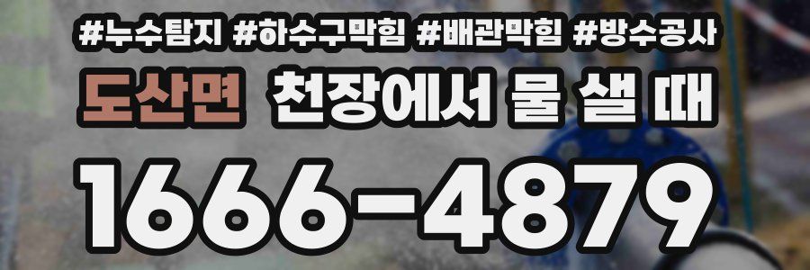 도산면 천장에서 물 샐 때