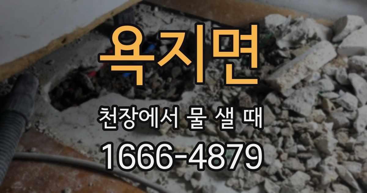 욕지면 천장에서 물 샐 때