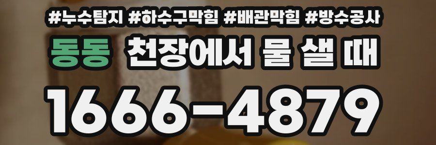 동동 천장에서 물 샐 때