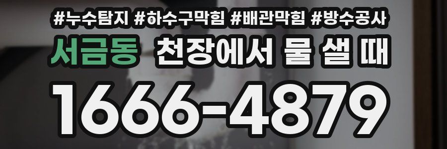 서금동 천장에서 물 샐 때