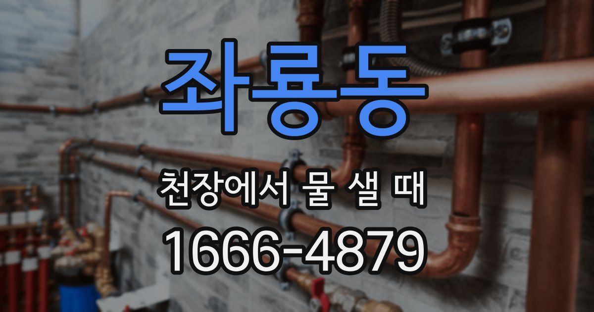 좌룡동 천장에서 물 샐 때