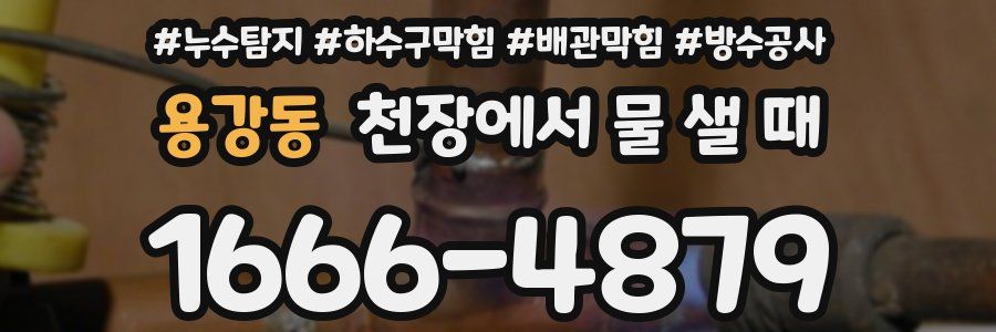 용강동 천장에서 물 샐 때