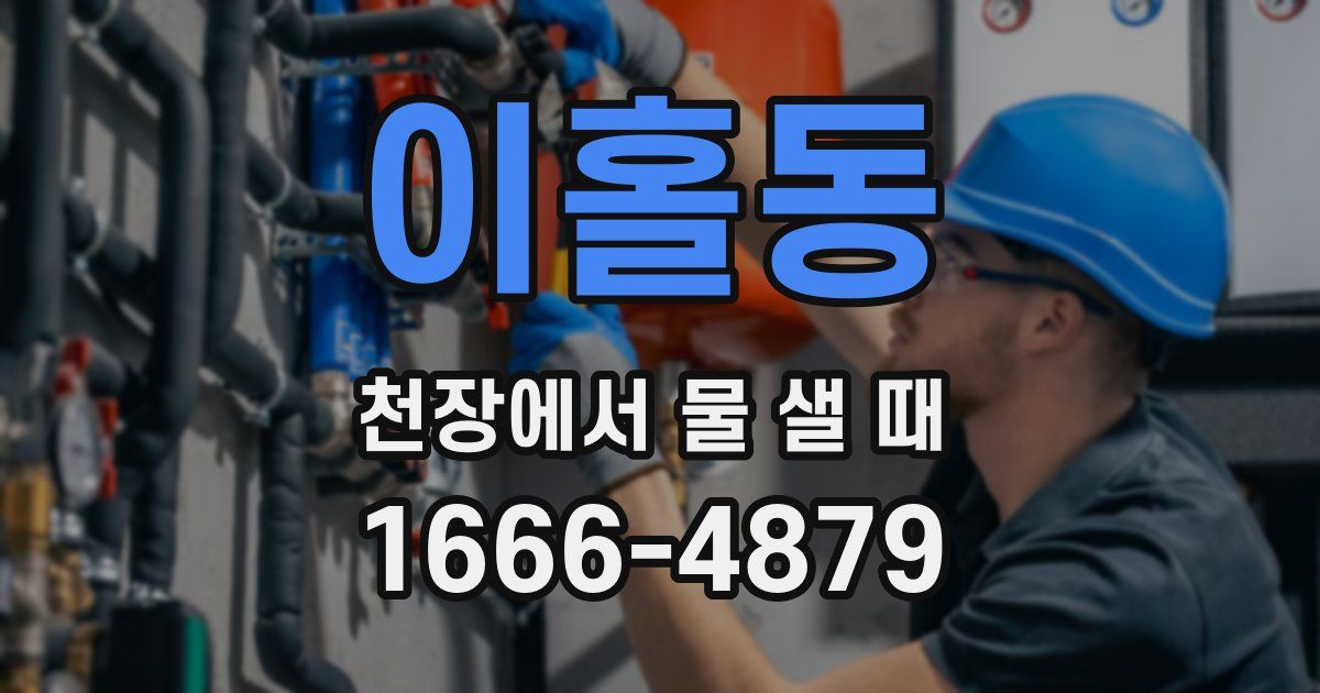이홀동 천장에서 물 샐 때