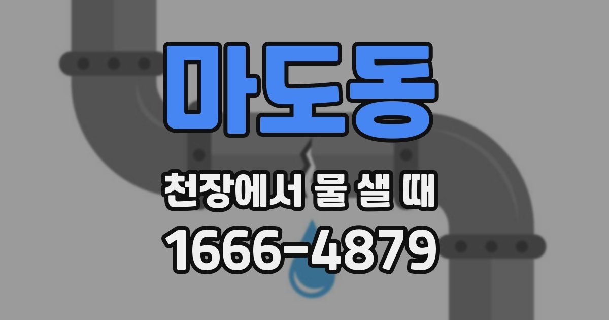 마도동 천장에서 물 샐 때
