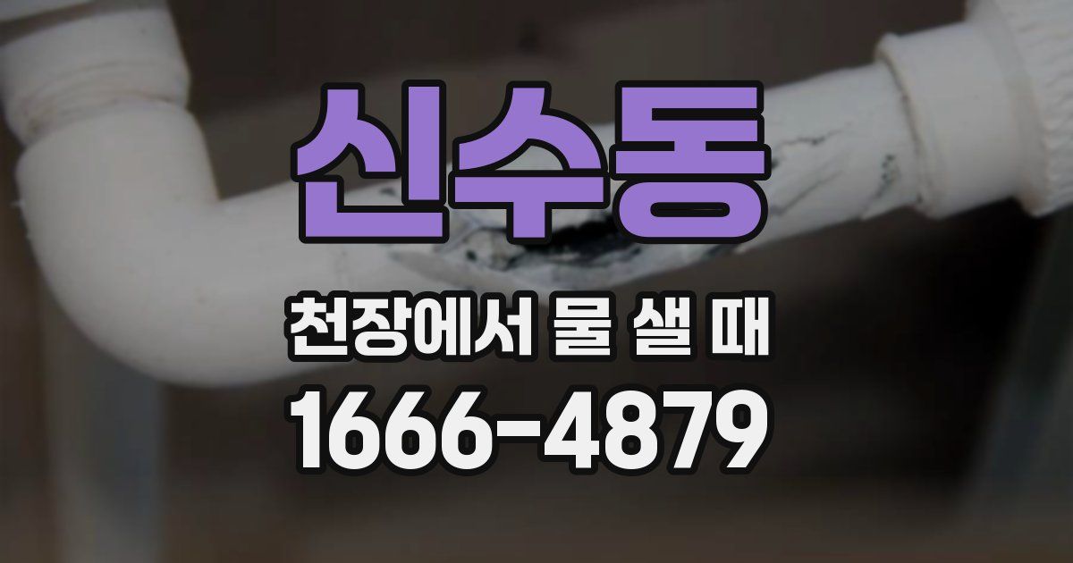 신수동 천장에서 물 샐 때
