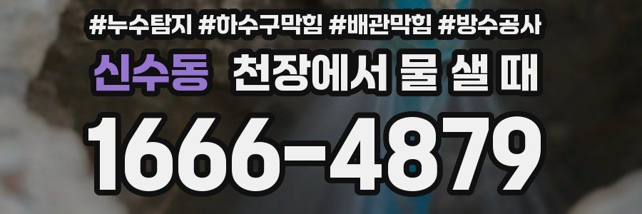신수동 천장에서 물 샐 때
