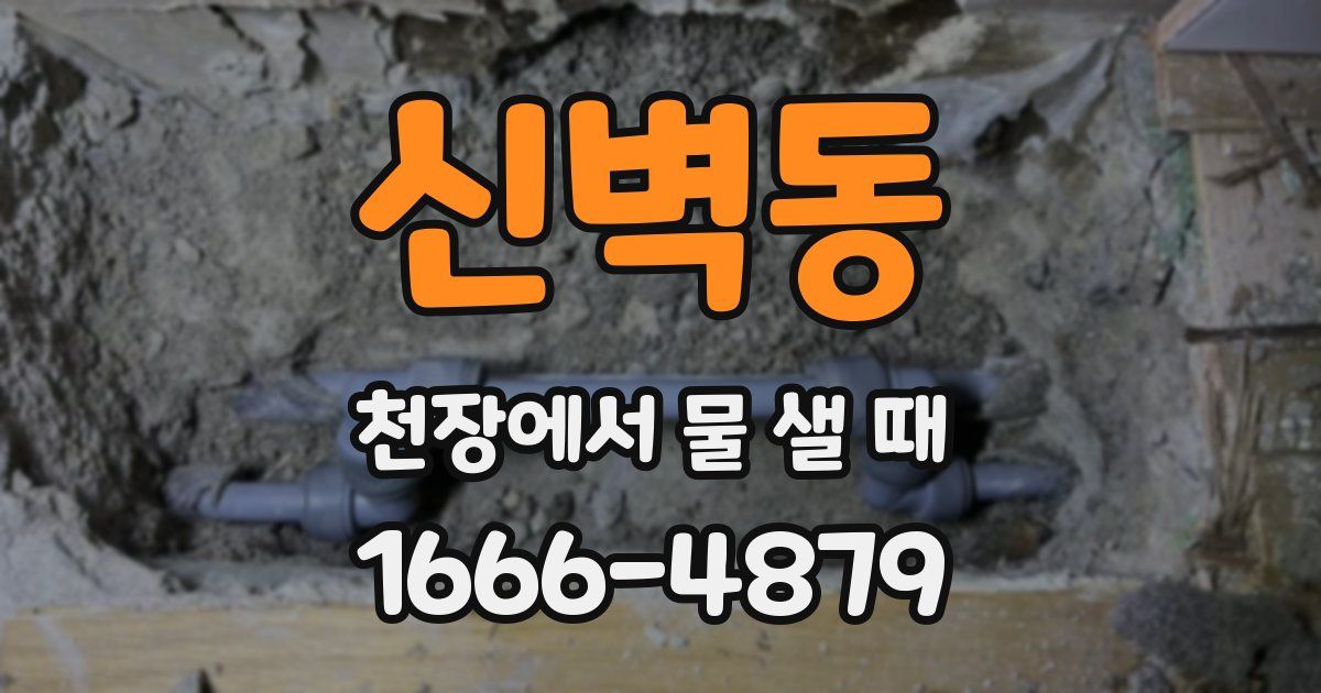 신벽동 천장에서 물 샐 때