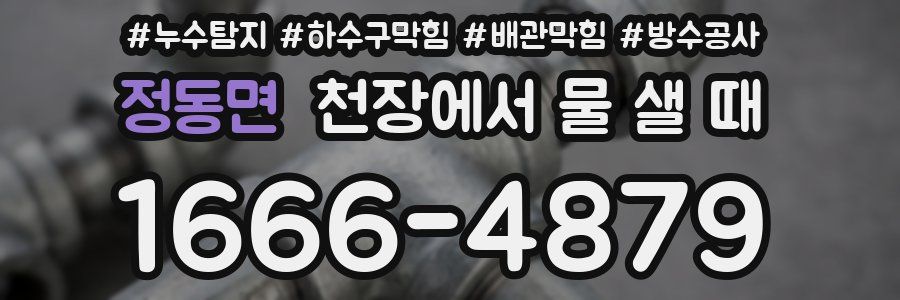 정동면 천장에서 물 샐 때