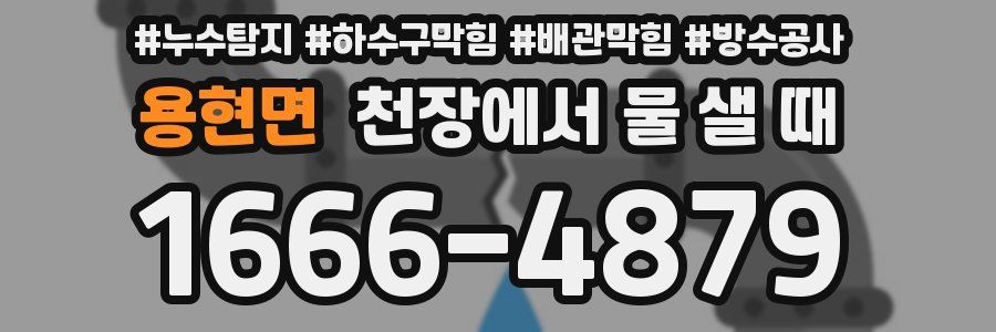 용현면 천장에서 물 샐 때