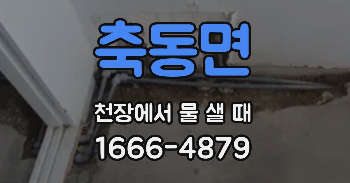 축동면 천장에서 물 샐 때