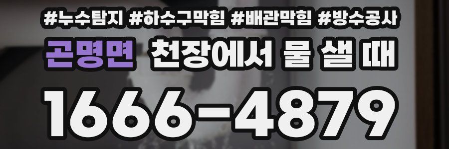 곤명면 천장에서 물 샐 때