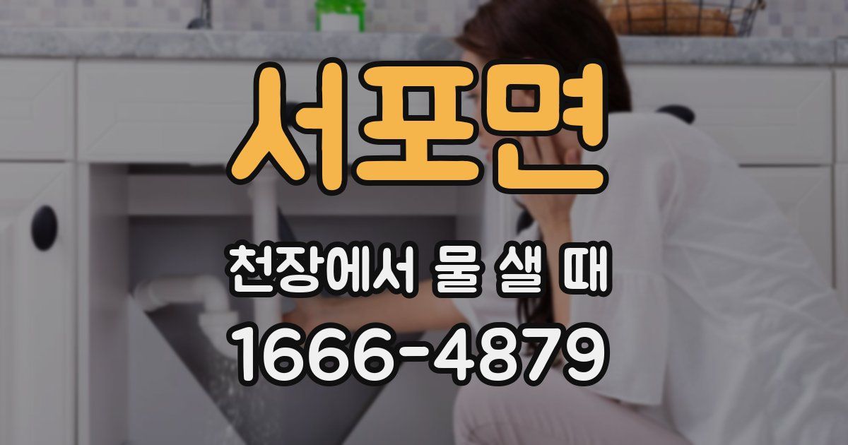 서포면 천장에서 물 샐 때