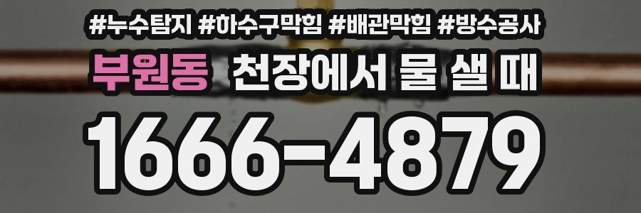 부원동 천장에서 물 샐 때