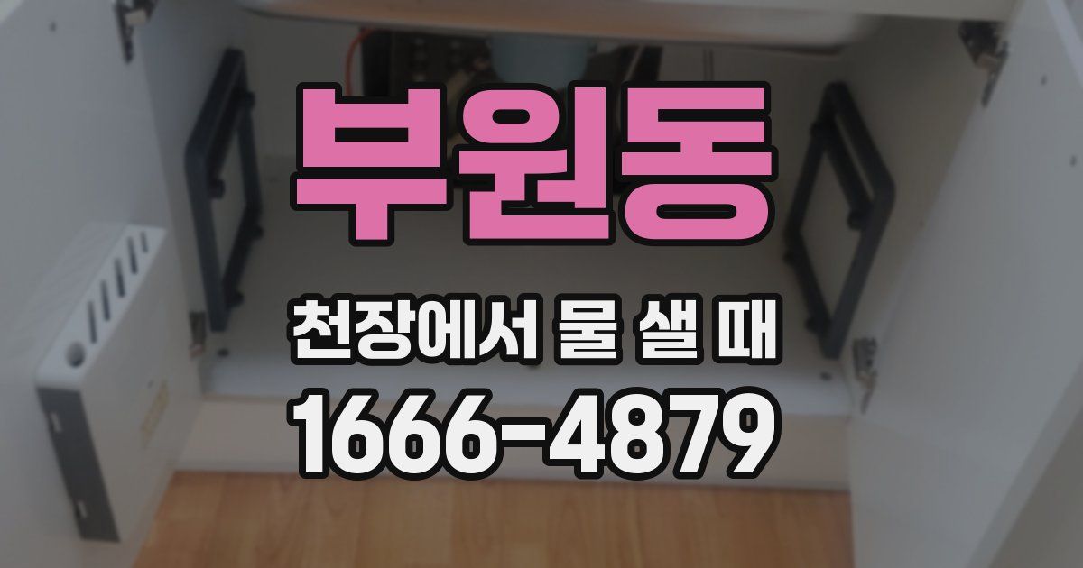 부원동 천장에서 물 샐 때