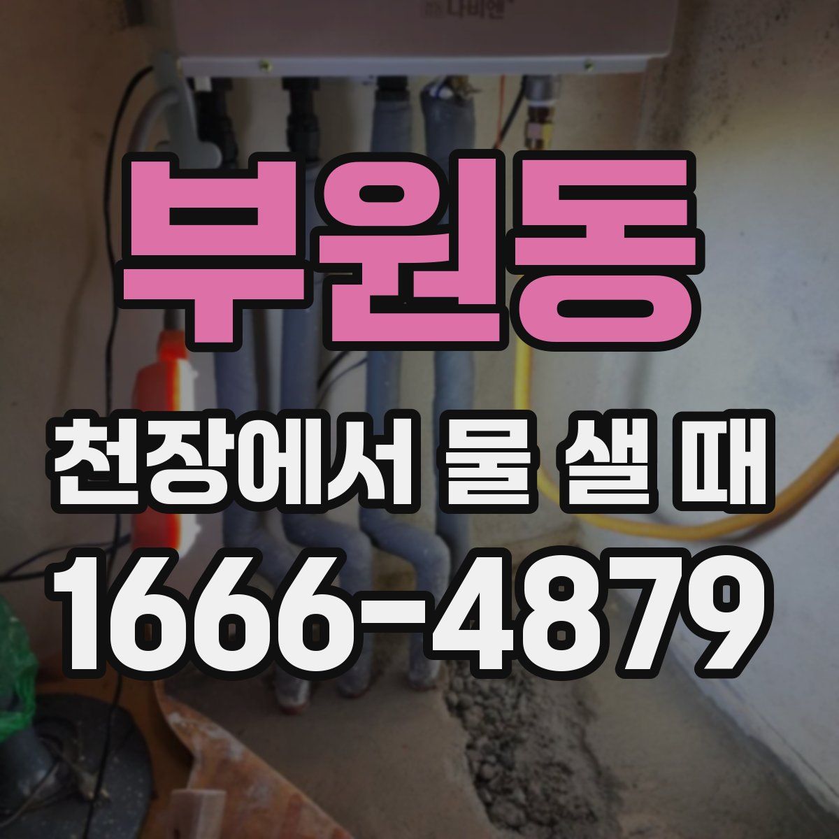 부원동 천장에서 물 샐 때