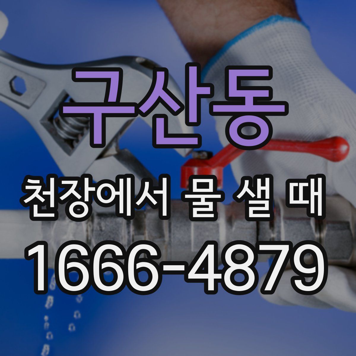 구산동 천장에서 물 샐 때