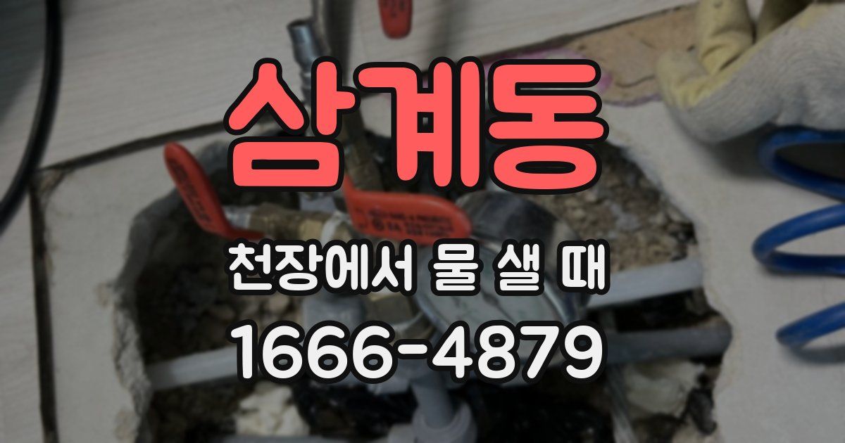 삼계동 천장에서 물 샐 때