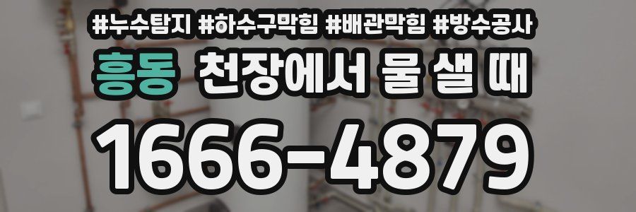 흥동 천장에서 물 샐 때