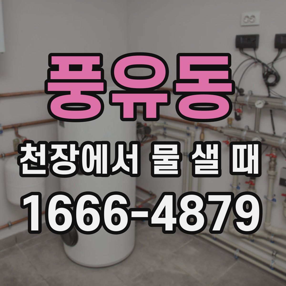 풍유동 천장에서 물 샐 때