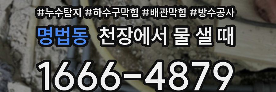 명법동 천장에서 물 샐 때