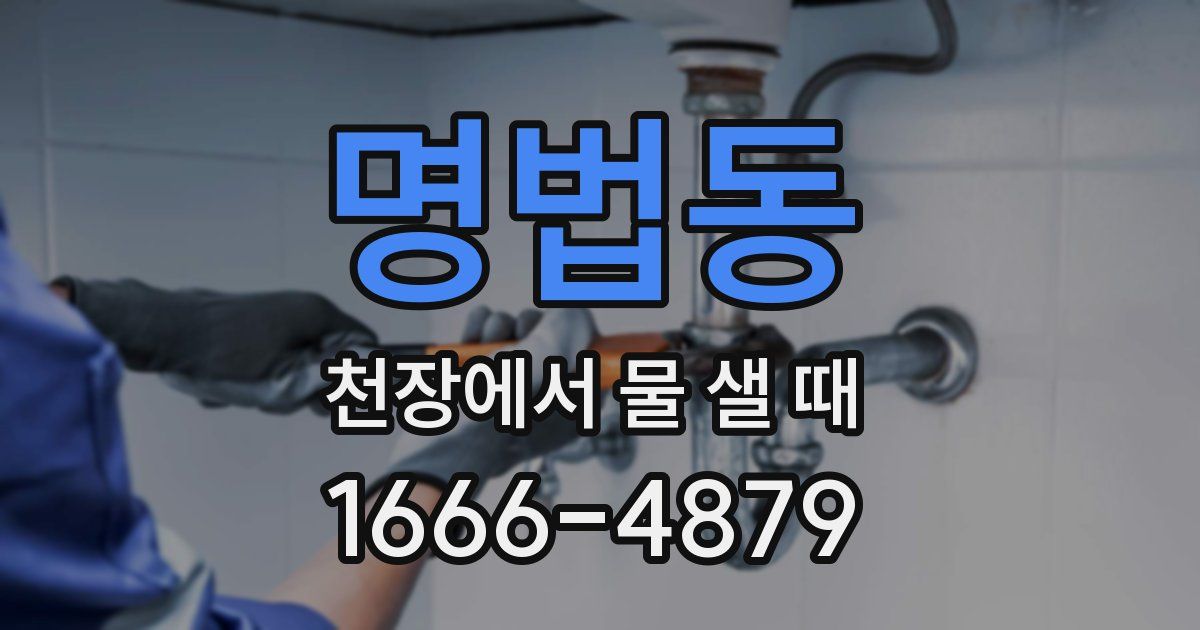 명법동 천장에서 물 샐 때