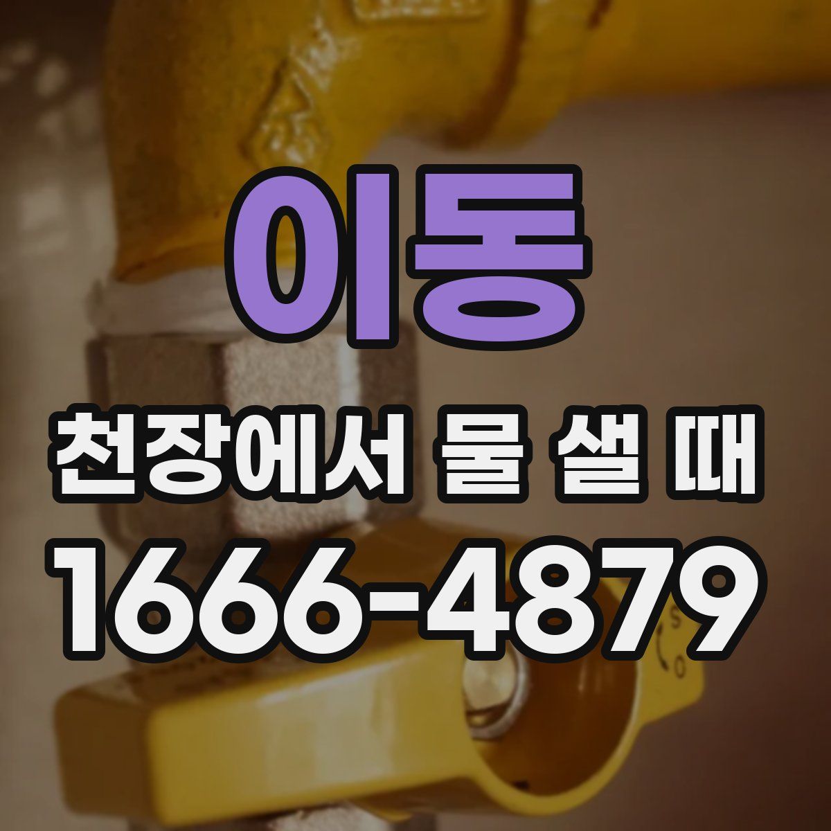 이동 천장에서 물 샐 때