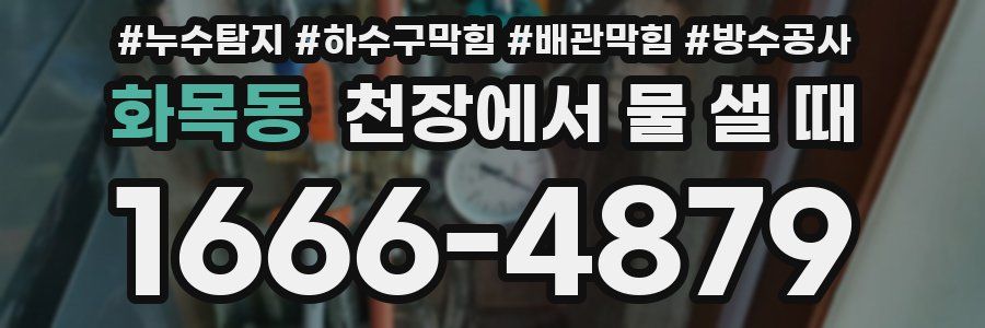 화목동 천장에서 물 샐 때
