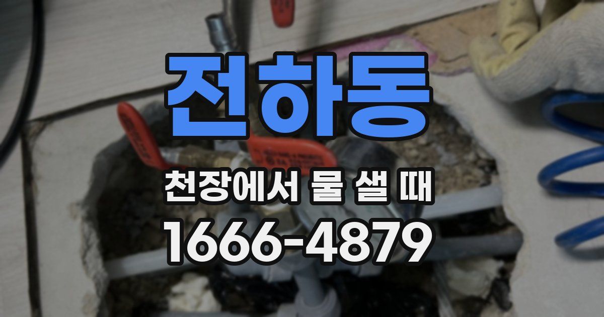 전하동 천장에서 물 샐 때