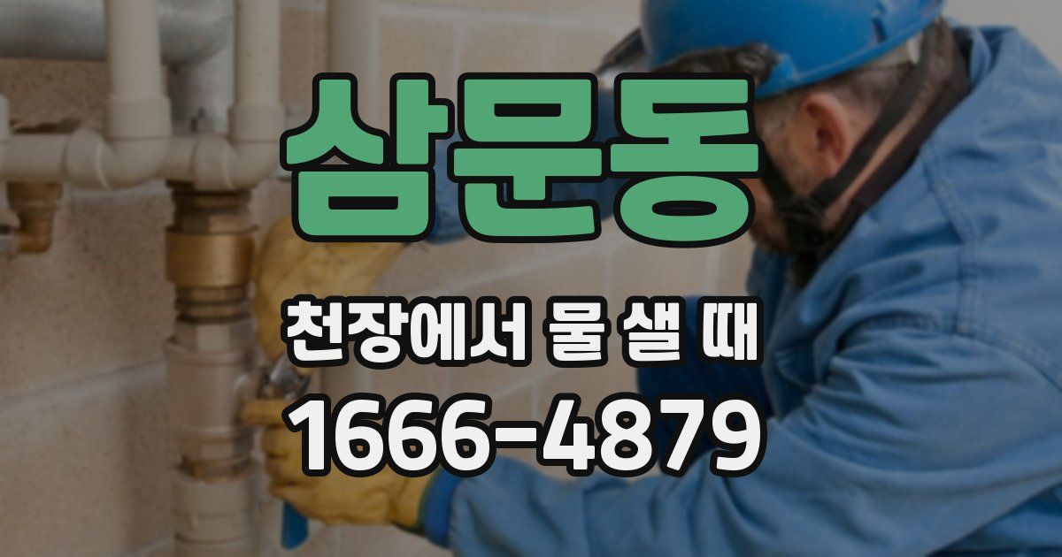 삼문동 천장에서 물 샐 때