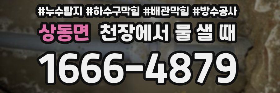 상동면 천장에서 물 샐 때