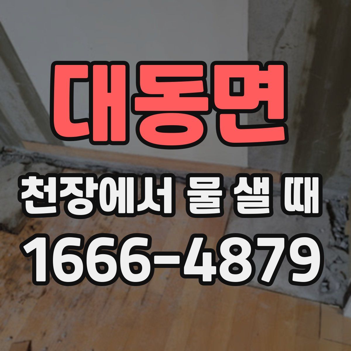 대동면 천장에서 물 샐 때