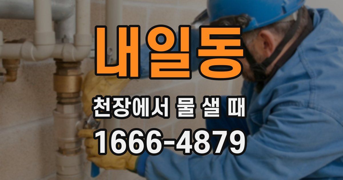내일동 천장에서 물 샐 때
