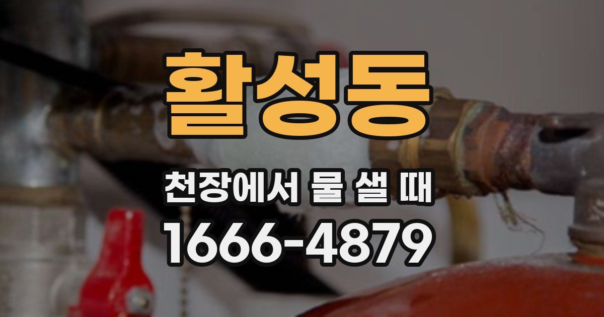 활성동 천장에서 물 샐 때
