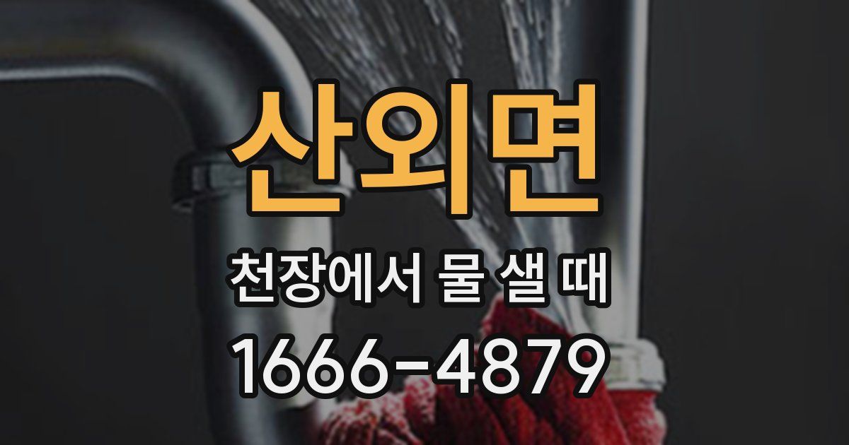 산외면 천장에서 물 샐 때