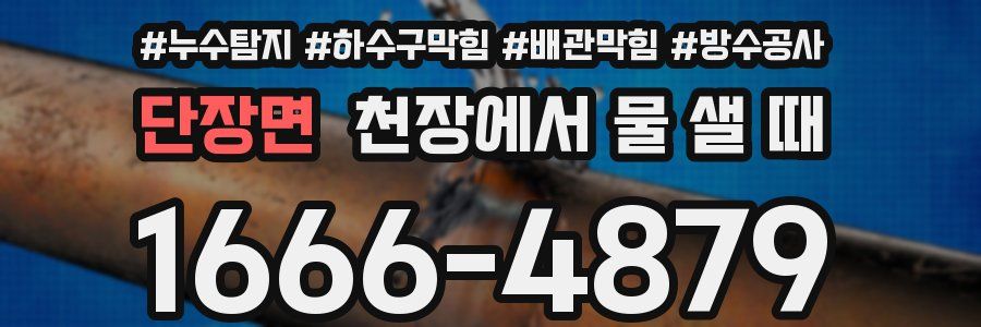 단장면 천장에서 물 샐 때