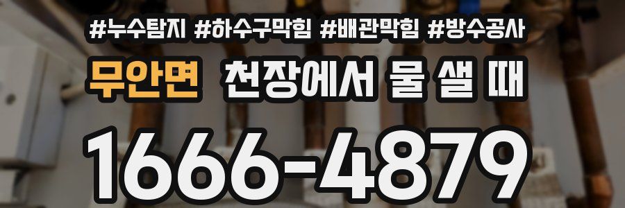 무안면 천장에서 물 샐 때