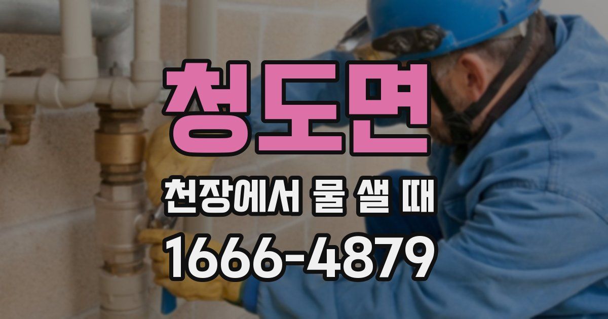 청도면 천장에서 물 샐 때
