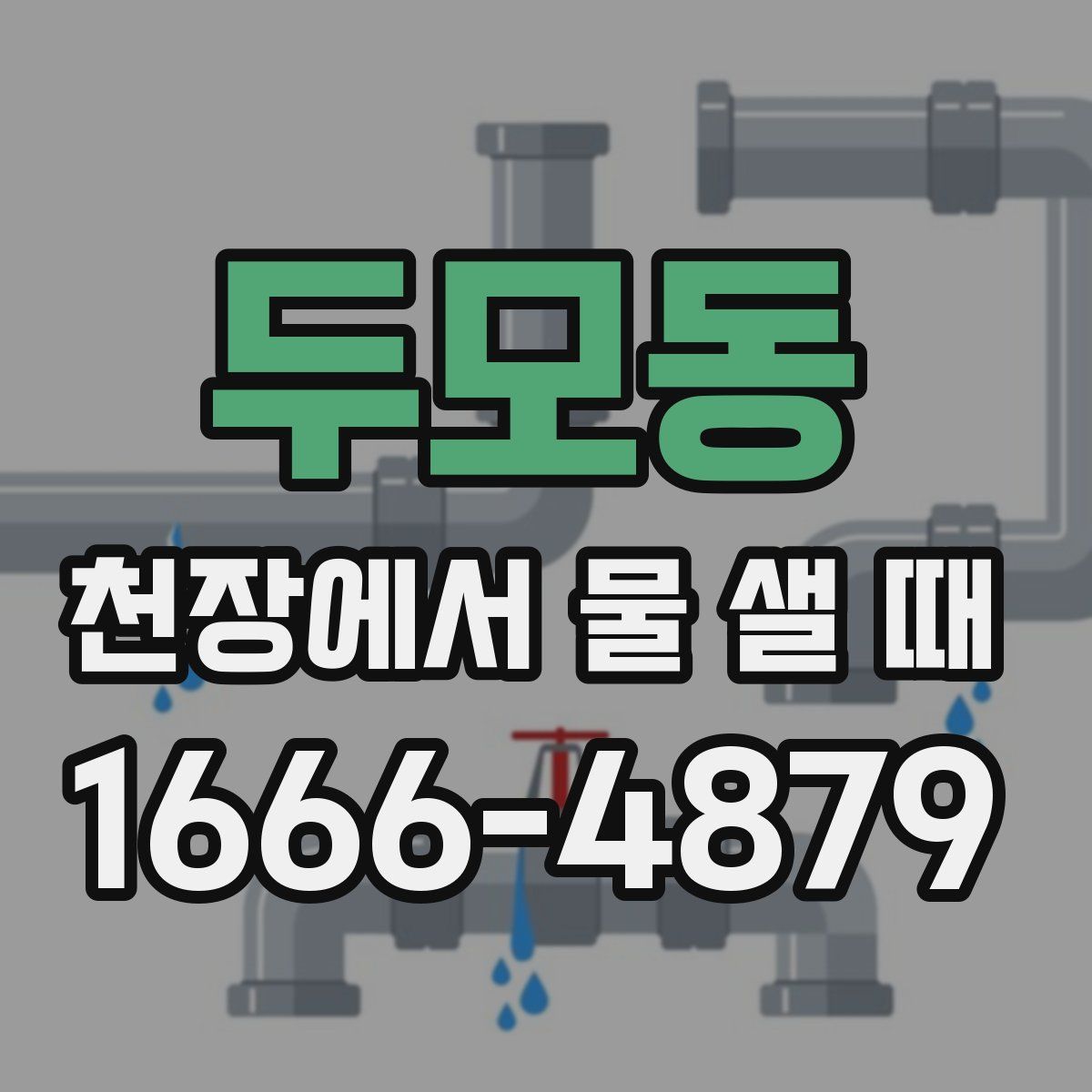 두모동 천장에서 물 샐 때