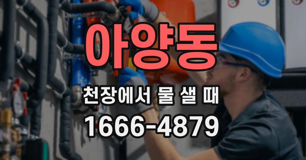 아양동 천장에서 물 샐 때