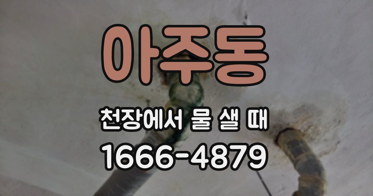 아주동 천장에서 물 샐 때