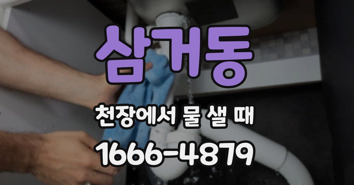삼거동 천장에서 물 샐 때