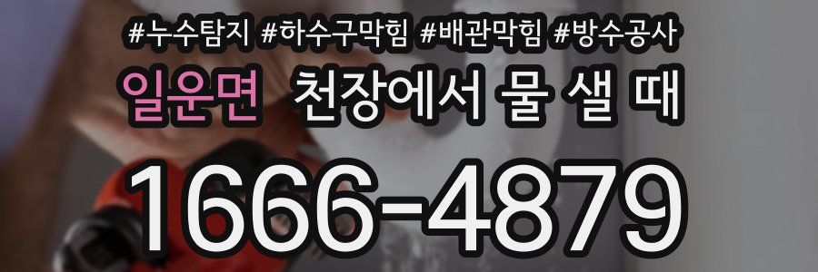 일운면 천장에서 물 샐 때