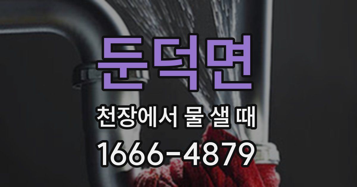 둔덕면 천장에서 물 샐 때