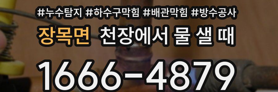 장목면 천장에서 물 샐 때